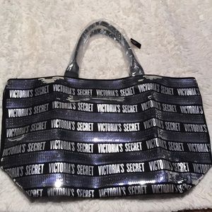 Black and sequin Victoria secret bag